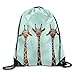 Produktbild Etryrt Prämie Turnbeutel/Sportbeutel, Drawstring Backpack Giraffe Print Rucksack Shoulder Bags Gym Bag 17"x12"
