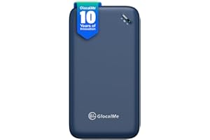 GlocalMe UPP WiFi portátil 4G LTE, Router WiFi portatil de Bolsillo con 1GB de Datos globales, No SIM, Disponible en más de 200 países, Solo 112g, 13h de Uso con Internet portátil (Azul)