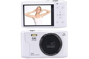 5K Digitalkamera för Fotografering, WiFi 75MP Vlogging -kameror, AF Autofocus Video Camera 2,8 Tum LCD -skärm med 16x Zoom, C
