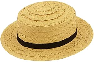 B&S TRENDZ 1920s Boater Hat, Summer Hat, Straw