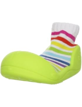 Attipas Rainbow Green - ergonomische Baby Lauflernschuhe, atmungsaktive Kinder Hausschuhe ABS Socken Babyschuhe...
