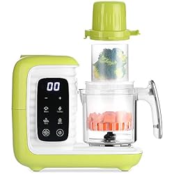 Zanmini Robot bébé,mixeur Cuiseur bébé 6 en 1,vapeur multifonctionnel Cuiseur Bébé avec cuiseur à vapeur,mixeur,hachoir,chauffe-biberon,dégivreur,stérilisateur,Avec nettoyage automatique