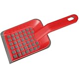 Fackelmann Katzenstreuschaufel, Schaufel für Hund & Katze mit Sieb aus Kunststoff - zum Katzenklo-Reinigen - robust (Farbe: rot/grau), Menge: 1 Stück