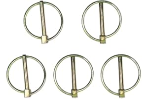 YRSSSA Heavy Duty Lynch Pin Shaft Locking PinFastener with Spring-Loaded for Farm Tractors Trailers Trucks Mowers Trolleys and Carriages(4.5x35.5mm(5pcs))