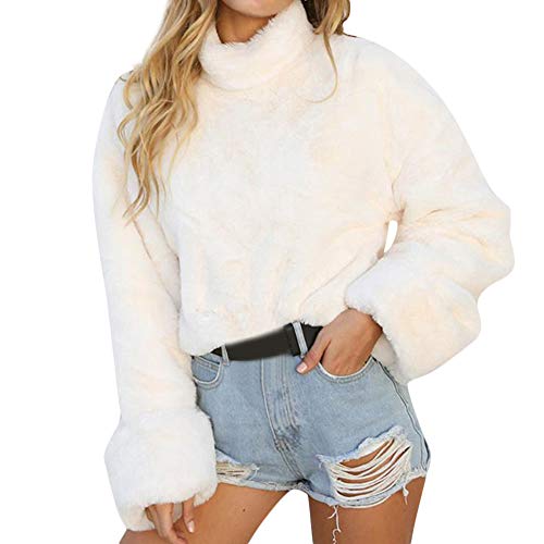 Innerternet Women Sweater Warm Sweatshirt Long Sleeve High Neck Pullover Blouse Long Shirts