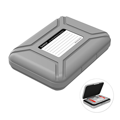 ORICO Festplattentasche Schutztasche Schutzbox (3.5", Grau) - Aufbewahrungstasche für 3,5 Zoll Festplatten Western Digital WD Seagate Toshiba Samsung Intenso