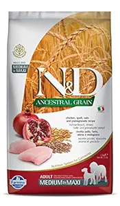 FARMINA N&D Ancestral Grain - Chicken & Pomegranate - Dog Dry Food - Adult - Medium & Maxi Breed (2.5Kgs)