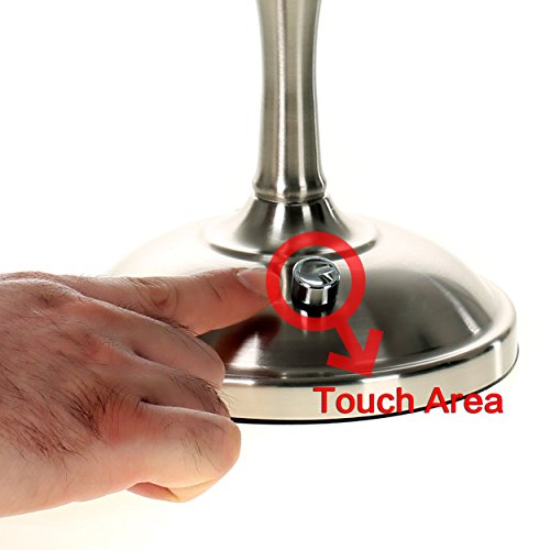 HIMRY® Slim LED Stand 8 Zoll KosmetikSpiegel mit Touch-Funktion, 10x Vergrößerung , Batteriebetrieben oder mit EU-Stecker, beleuchtedte Standspiegel Kosmetikspiegel Tischspiegel, Make-Up, Rasieren, Badezimmer Spiegel, Spiegel 360 ° drehbar, doppelseitigen Standard und 10 Fach Vergrößerung, KXD3140-10x - 6