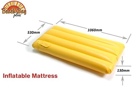 BeachBag Plus Beachbag Plus inflatable mattress pillow ideal for poolside, garden, sleep on sunlounger with towel on sand beachside or picnic