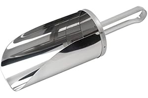 Genware 19015 Stainless Steel Flour Scoop, 0.4L Capacity, 6 inches Length