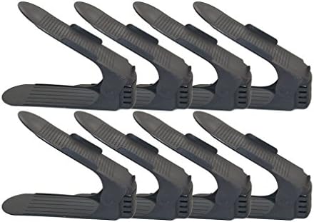 Shoe Slots Organizer - Space Saver Shoes Rack Holder,Set of 8 Black