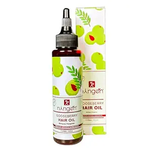 Ningen Gooseberry (Amla) Hair Oil I Power of Bhringraj and Fenugreek I Dermatologically Tested, Paraben Free I Manages Split Ends, Fizzy and Dry Hair I 100g,Brown