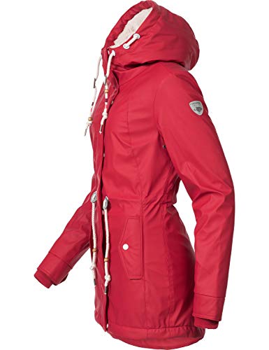 Ragwear Damen Outdoor-Jacke Regenparka Monadis Rainy Black Label Chilli Red Gr. L - 3