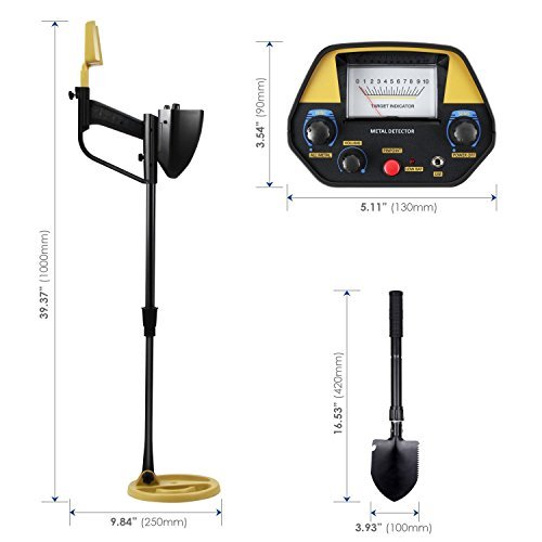INTEY Pinpointer Metalldetektor mit Faltschaufel und Tragetasche - 3