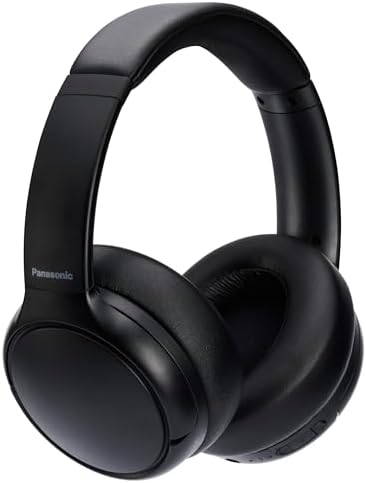 Panasonic M600B, Cuffie Wireless con Hybrid ANC, Modello Over-Ear Girevole, Bluetooth 5.3, Microfono Integrato, Fino a 65 Ore di Riproduzione, XBS Deep, USB-C, Nero