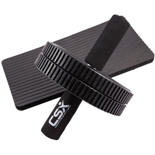 CSX Bauchroller, Rad mit extra dicker Knieauflagematte und Komfort-Schaumgriffen, Schwarz – Dual, Doppel-Pro-Bauchübungsrad – Phantastischer Fitnessworkout für die Bauchmuskeln - 9