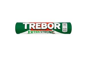 LONDON GROCERY Trebor Extra Strong Peppermint Mints Roll 41.3g x Case of 40
