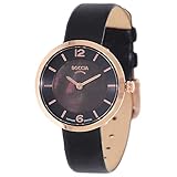 Boccia Damen Digital Quarz Uhr mit Leder Armband 3266-03
