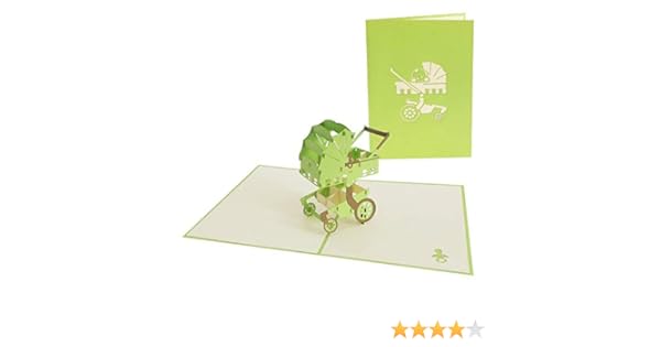Biglietto Di Buona Fortuna Per Bambini Pop Up 3d Neonato Ragazzo Auguri Di Buon Compleanno Buono Di Congratulazioni Passeggino Moderno 195 Hobby Creativi Materiali Per Hobby Creativi