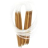 Las agujas que hacen punto de bambú lisas circulares de 18 pares 32 los " 80cm fijan el tamaño de 2.0mm-10mm