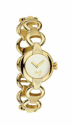 D&G DW0343 Ladies 'Pattern' Stainless Steel Gold Coloured IP Bracelet Watch