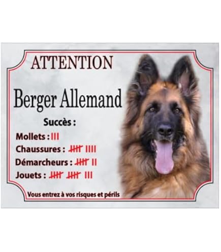 Plaque Attention Chien Plaque Humour Attention Chien Bizarre En Métal Aluminium 15 Cm X 20 Cm - Panneau Berger Allemand Plaque Personnalisable Prénom Chien Métal Argenté Plaque Attention Chien Plaque Humour Attention Chien Bizarre En Métal Aluminium 15 Cm X 20 Cm - Panneau Berger Allemand Plaque Personnalisable Prénom Chien Métal Argenté