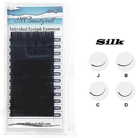 MBeauty4allSilk Individual Eyelash Extensions Mix Length Trays B - curl / 0.25mm
