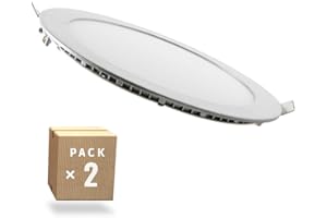 Pack 2 Placas LED 18W 1800Lm 4200ºK Circular 40.000H [JL-GP-LZ-3-M-W-PK2-AP] | Greenice