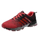 POIUDE Laufschuhe Turnschuhe Straßenlaufschuhe Sneaker mit Snake Optik Damen Herren Sportschuhe der Männer(rot, 45) POIUDE Laufschuhe Turnschuhe Straßenlaufschuhe Sneaker mit Snake Optik Damen Herren Sportschuhe der Männer(rot, 45)