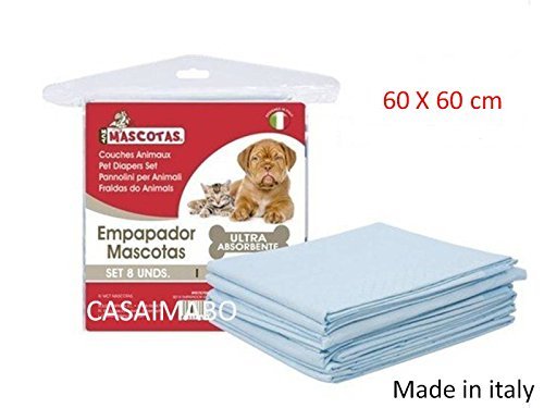 Casaimabo - Empapadores Perros Para Mascotas Toallitas de entrenamiento para mascotas 60 x 60 cm(40unidades) Made in italy