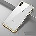 Produktbild Shinyzone iPhone XS Max 6.5 Zoll Zurück TPU Hülle,Kristall Transparentes Silikon + Überzug Gold Bumper Stilvoll Design [Kratzfest] [Stoßfest] Schutzhülle für iPhone XS Max 6.5 Zoll