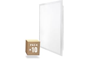 Pack 10 Panel LED 40W 4.400Lm 6000ºK 60x60Cm Enrejado UGR19 40.000H [HO-PG-600x600-40W-CW-PK10] | Greenice