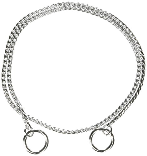 Guardian Gear X-Fine Chrome Snake-Chain Dog Collar, 22"