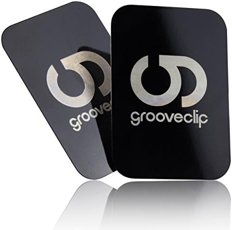 grooveClip Metal Plate/Bracket for magnetic Set Replacement/Additional Set Includes 2 Plates with 3 M Adhesive for Compatible with Magnetic Clips of and other brands