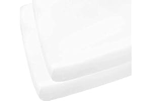 DTEX HOMES 2 x Cot Bed Fitted Sheets Anti-Allergy Anti-Bacterial 100% Egyptian Cotton 200 Thread Count Cot Bed Nursery Bedding, White - 70 x 140 cm