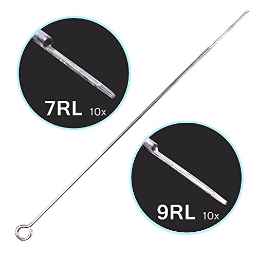 100 x Tattoo Einweg Set Nadeln Tattoonadeln Edelstahl Spitzen Taetowiernadeln in 10 Modelle 3R,5RL,7RL,9RL,5RS,7RS,9RS,5M1,7M1,9M1 - 4