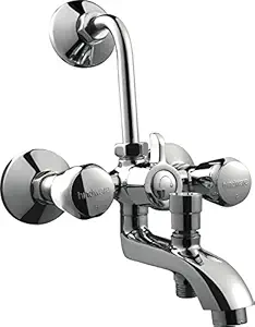 Hindware Virgin Brass Contessa Plus Wall Mixer (Chrome, F330022Cp,Pack of 1 Faucet)