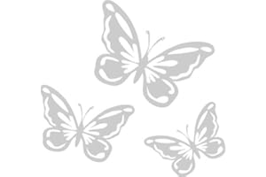 LIGHTNINGSIGNS Butterfly Etched Effect, Frosted Vinyl Window Stickers
