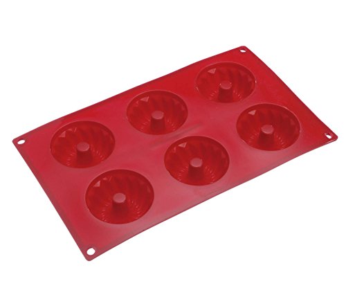 Dr. Oetker 1255 Mini Gugelhupf Backform Silikon, 6-er Set