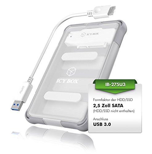 Icy Box IB-275U3 Externes Gehäuse mit USB 3.0 für 2,5 Zoll HDD & SSD, wasserdicht, staubdicht, IP66-Schutzklasse, werkzeuglos, UASP, grau - 3