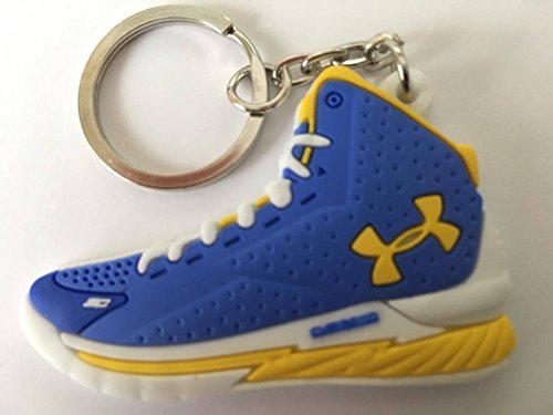 Preisvergleich Produktbild Various Under Armour Stephen Curry Schlüsselanhänger Blau-Gelb Sneaker Keychain