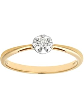 Revoni - 9 Karat Weißgold Solitär-Diamantring