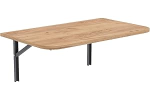 ‎AKKE AKKE Wandklapptisch mit abgerundete Ecken für Küche Zimmer Wohnzimmer Kinderzimmer 80 cm x 60 cm, Wandtisch klappbar, Klappbarer Wandtisch Küchentisch Kindertisch, Klapptisch Klappschreibtisch Küche