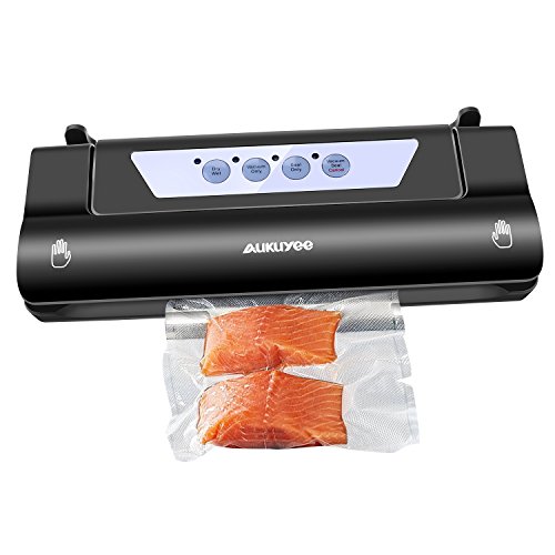 AUKUYEE Envasadoras al vacio domesticas Máquina de vacío 3-in-1 Sellador de Alimentos Automático con Kit Cortador para Alimentos Secos y Húmedos Preservación y Sous Vide Libre de BPA (Negro)