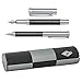 Produktbild Wedo 260551326 Schreibset - Kugelschreiber und Füllhalter, Tyron (im Geschenketui) schwarz/chrom