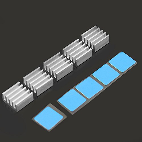 Pinzhi 5pcs Aluminium Kühlkörper 9x9x5mm für Drucker Stepper Motor Treiber-Platine - 2