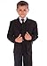 5-Piece Baby Boys Black Pinstripe Suit