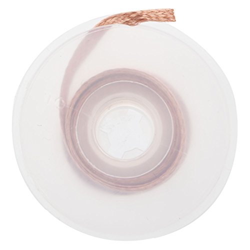 Entloetender Draht – TOOGOO(R) 1.5M Laenge 2.5mm Breite geflochtene kupferne Draht-Rolle Entloetender Docht Draht - 2
