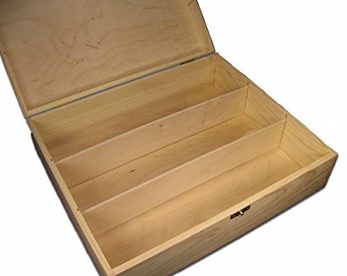 Weinkiste, Weinbox für 3 Flaschen, Holzkiste, Holz unbeh., incl. Lasergravur - 2