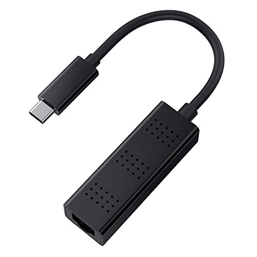 AUKEY USB C Adapter zu Gigabit Ethernet 1000 Mbps Type-C zu RJ45 Adapter mit 3 Anzeigen für Macbook Pro 2016 / Google ChromeBook Pixel und andere Type C Geräte, Schwarz - 4